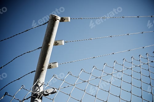 Preview: Barbed Wire Fence View In Spain.