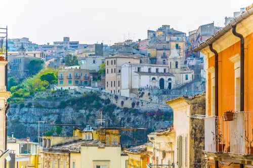 Preview: View Of A Narrow Street In Ragusa, Sicily, Italy