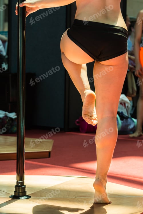 Preview: Sexy And Beautiful Young Women Working Out In Pole Fitness Class