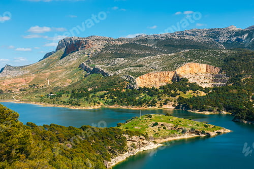 Preview: Beautiful Mountain Landscape Near El Chorro Gorge, Andalusia, Spain