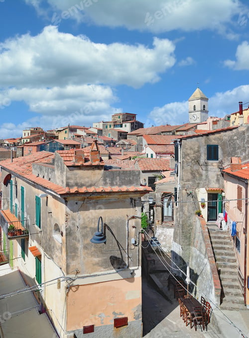 Preview: Village Of Capoliveri On Island Of Elba,Tuscany,Mediterranean Sea,Italy