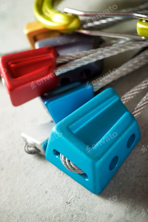 Preview: Nuts Used In Climbing On A Table.