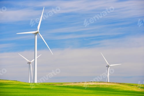 Preview: Windmills For Electric Power Production, Zaragoza Province, Aragon, Spain