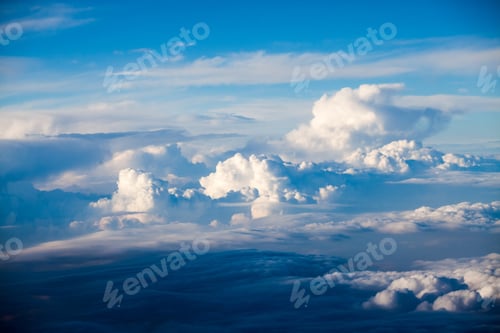Preview: Beautiful, Dramatic Clouds And Sky Viewed From The Plane. High Resolution And Quality