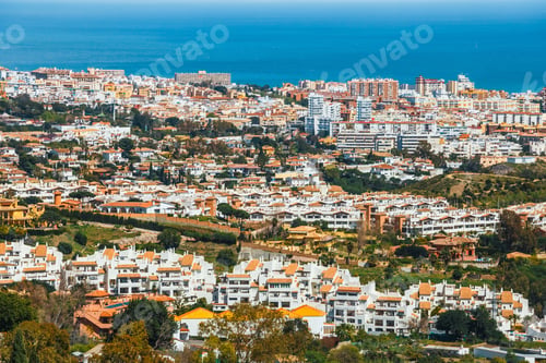 Preview: View Of Mijas Village At Sunny Day, Costa Del Sol, Andalusia, Spain