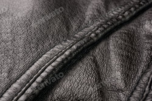Preview: Old Vintage Genuine Soft Black Leather Texture Background, Top Layer With Pores And Scratches