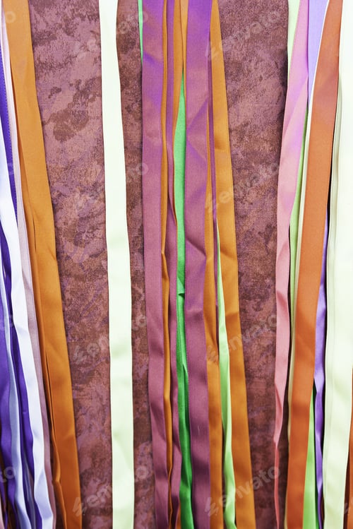 Preview: Satin Strips Colors, Detail Of A Colorful Fabrics For Furnishings, Bright And Soft Tissue