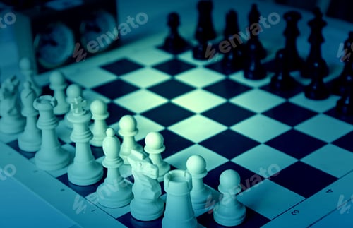 Preview: Chess Championship, Detail Of A Championship Of Intelligence, Competition, Board Game