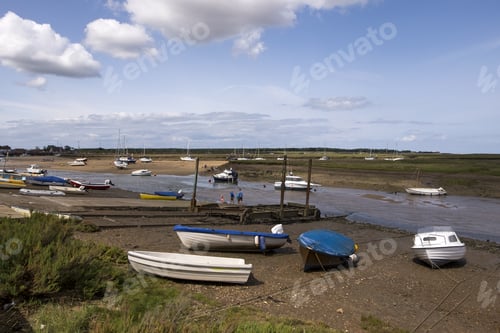 Preview: Wells Next The Sea Row Boats At Low Tide