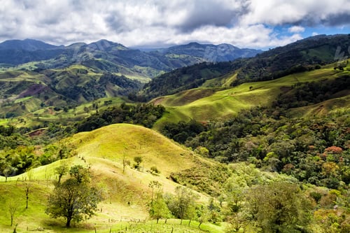 Preview: Monteverde, Santa Elena And Arenal Area In Costa Rica Highlands. Panoramic View In Sunny Day Of A