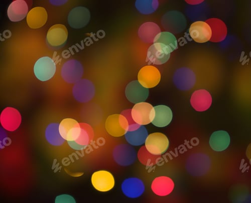 Preview: Abstract Circular Lights Blurred Holiday Background Of Christmas Light
