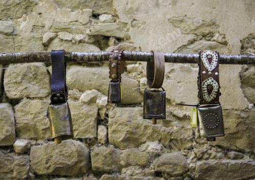 Preview: Antique Cowbells For Animals, Signaling Detail For Cows