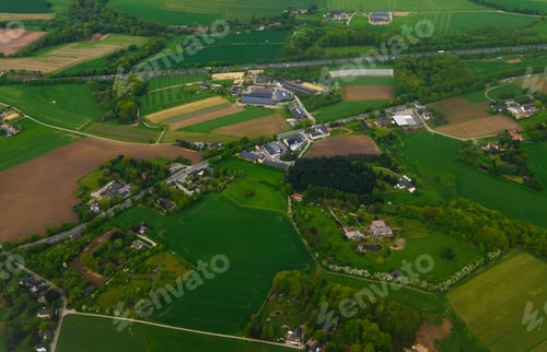 Preview: Amazing Panoramic View From Flying Airplane, Germany.
