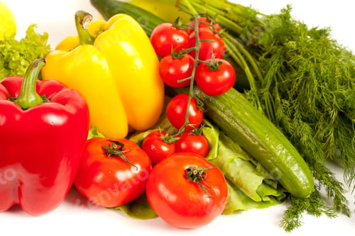 Preview: Bunch Of Vegetables Isolated On White Background