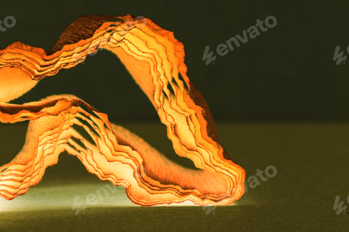 Preview: Colorful Abstract Composition With Orange Crepe, Lights And Shadows