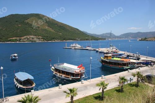 Preview: Bay Of Marmaris With Marine Harbor And Yachts, Sailing Boats On At The Quay