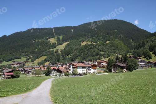 Preview: Klosters - Beautiful Swiss Town Located In Plessur Range Of Alps. Canton Of Grisons (Graubunden).