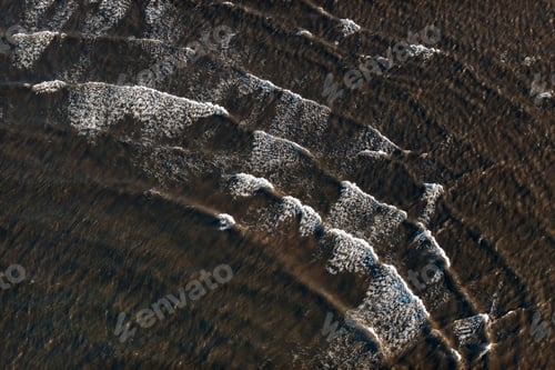 Preview: Aerial View Over The Sea Water And Waves