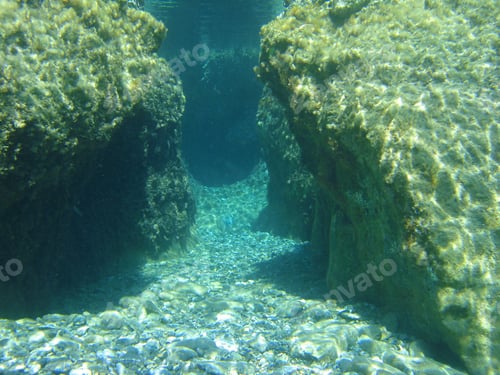 Preview: Underwater Photo Of Crystal Clear Waters In Island Of Astypalaia, Dodecanese, Greece