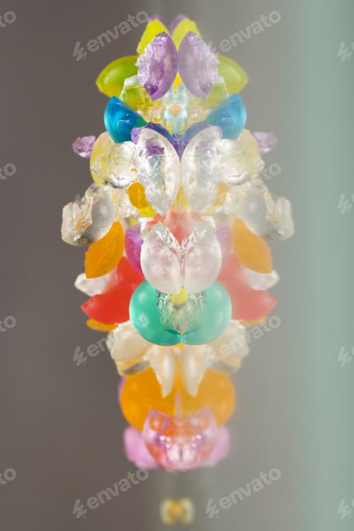 Preview: Abstract Textures And Patterns Of Broken Jelly Balls With Reflexions