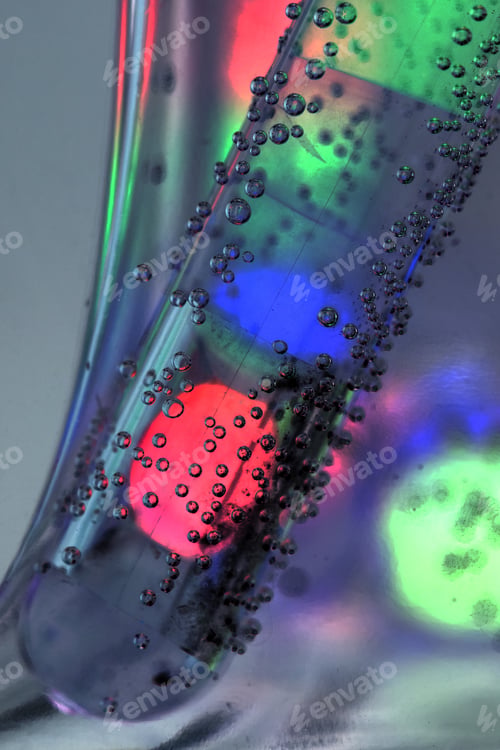 Preview: Abstract Composition With Underwater Tubes With Colorful Jelly Balls Inside And Bubbles