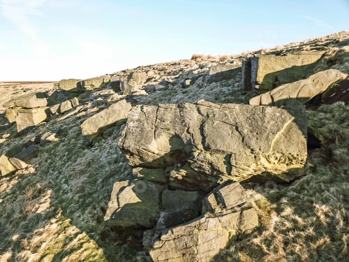 Preview: Aerial View Of Buckstone Edge, Kirklees, West Yorkshire, Uk