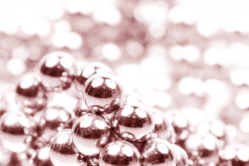 Preview: Abstract Composition With Small Balls And Reflections On Light Grey Background
