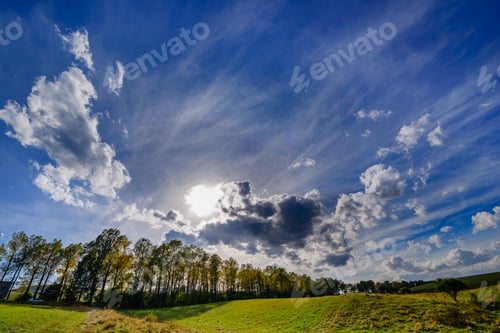 Preview: Fabulous Cloudscape With Beautiful Trees, Armenia