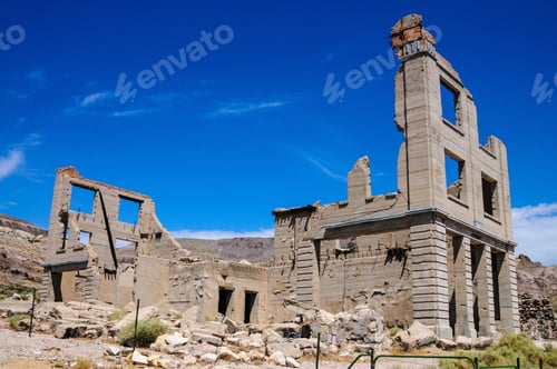 Preview: Ruins Of The Old Ghost Town Of Rhyolite, Nevada, On An Early August Morning.