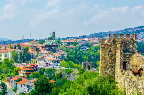 Preview: View Of Tsarevets Fortress Over Veliko Tarnovo In Bulgaria