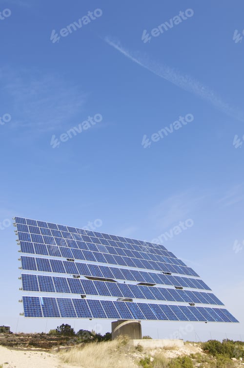 Preview: Lonely Solar Panel With Blue Sky