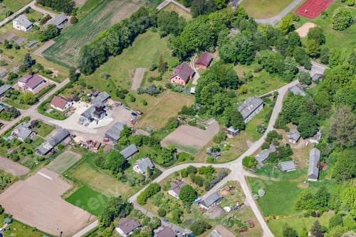 Preview: Aerial View Over The Small Village