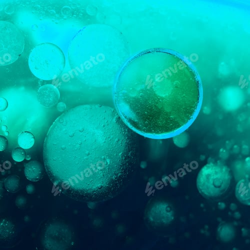Preview: Abstract, Colorful Composition With Oil, Water And Ink