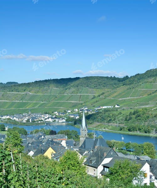 Preview: Wine Village Of Sankt Aldegund In Mosel Valley,Rhineland-Palatinate,Germany