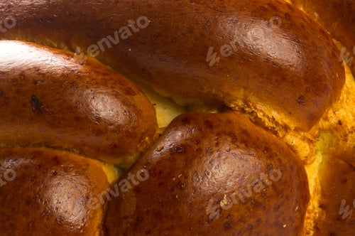 Preview: Chunks Large Braided Loaf On White Background