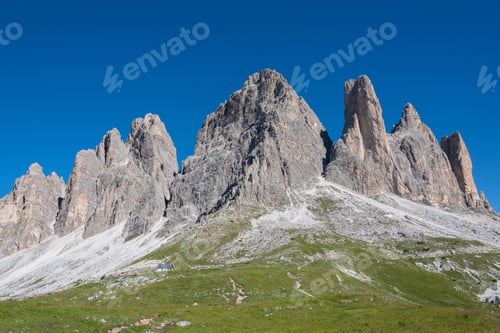 Preview: Beautiful Mountain Panorama In Tre Cime Di Lavaredo In Dolomites, Italy