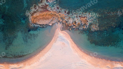 Preview: Aerial Drone Bird'S Eye View Of Iconic Island Tropical Rocky Seascape With Turquoise Clear Water