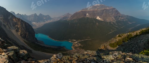 Preview: On The Top Of Tower Of Babel Above Moraine Lake, Canada