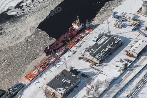 Preview: Aerial View Over The Riga Port And River Daugava