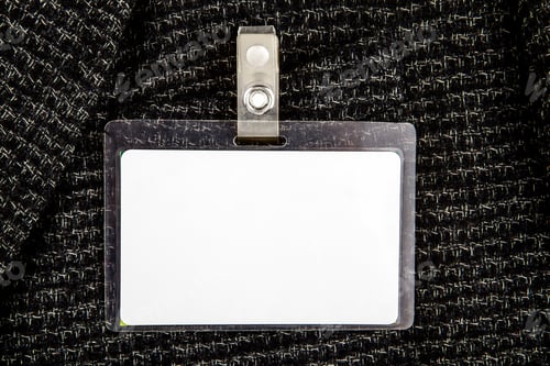 Preview: Blank Badge On The Black Suit Closeup