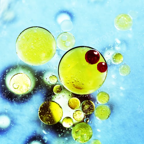 Preview: Abstract, Colorful Composition With Oil, Water And Ink