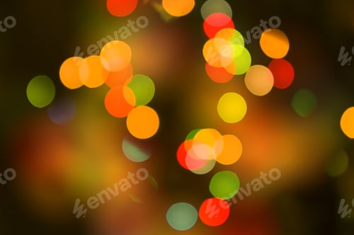 Preview: Abstract Circular Lights Blurred Holiday Background Of Christmas Light
