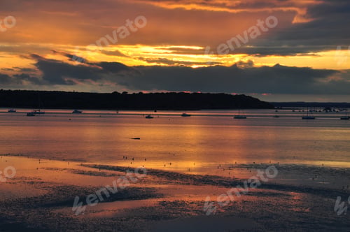 Preview: Sunset Clouds Along The Beach.
