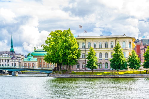 Preview: Panorama View Of Gamla Stan In Stockholm Including Riksdagshuset, Bonde Palace, Riddarhuset And