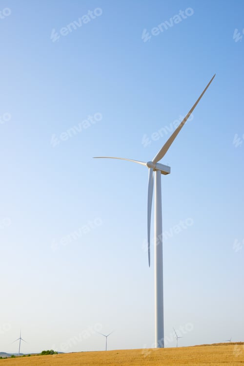 Preview: Wind Turbines For Electric Power Production, Zaragoza Province, Aragon In Spain.