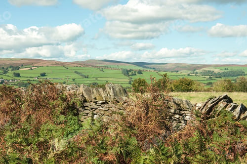 Preview: Old Dry Stone Wall In The Welsh Hills Of The Uk.