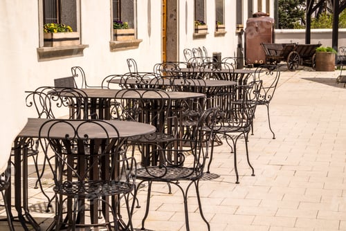 Preview: Summer Cafe In The Open Air. Elegant Wrought Furniture