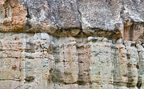 Preview: Volcanic Rocks In Turkey, Textur Background Limestone Sandstone Of Cappadocia