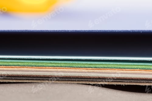 Preview: Colorful Paper Shapes With Paper Background