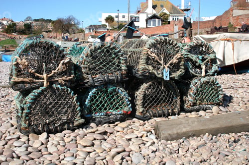 Preview: Lobster Pots On Beach
